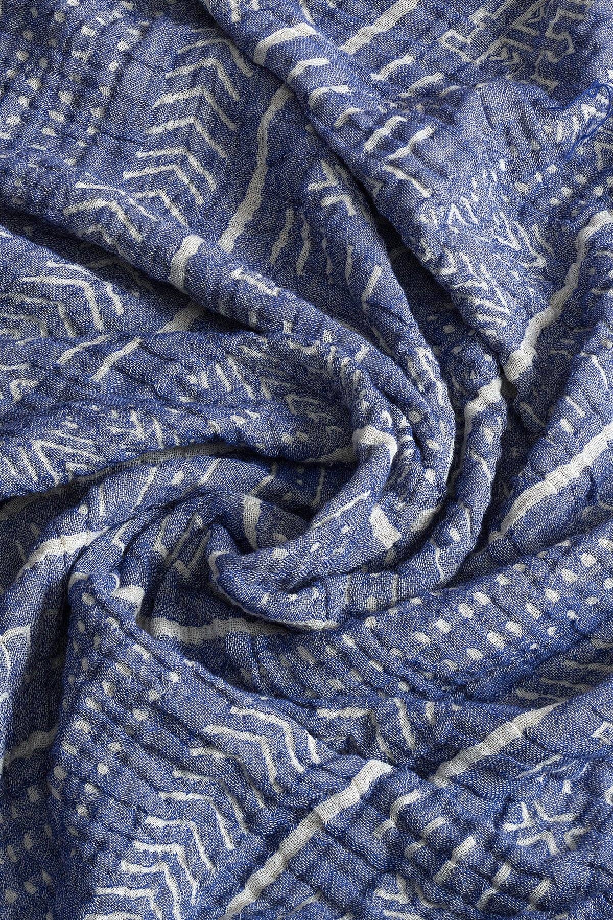 100% Organic Cotton Turkish Throw Blanket; 90" x 77" | Indoor or Outdoor Cozy Hand Woven