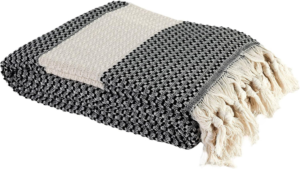 King Size: Premium Turkish Cotton Blanket Size 90"x102" - Ultra Soft, Breathable & All-Season Comfort