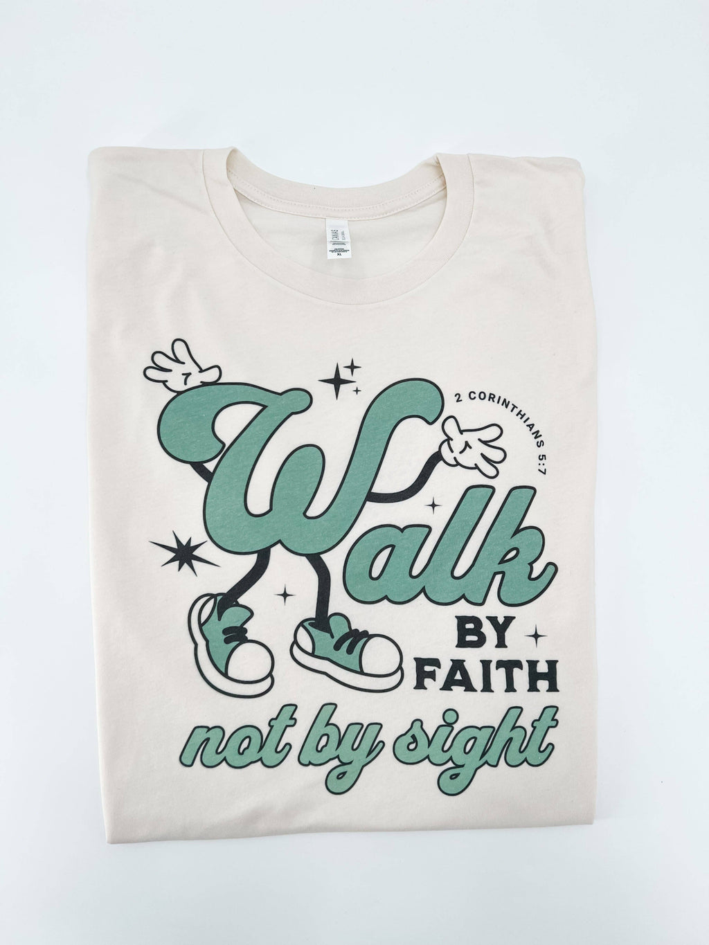 Walk by Faith Not by Sight: Cream - Bella and Canvas / YL