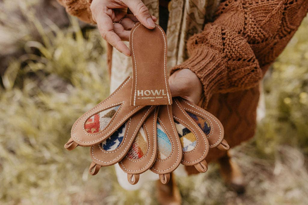 Panhandler Cast Iron Handles: Chestnut Leather