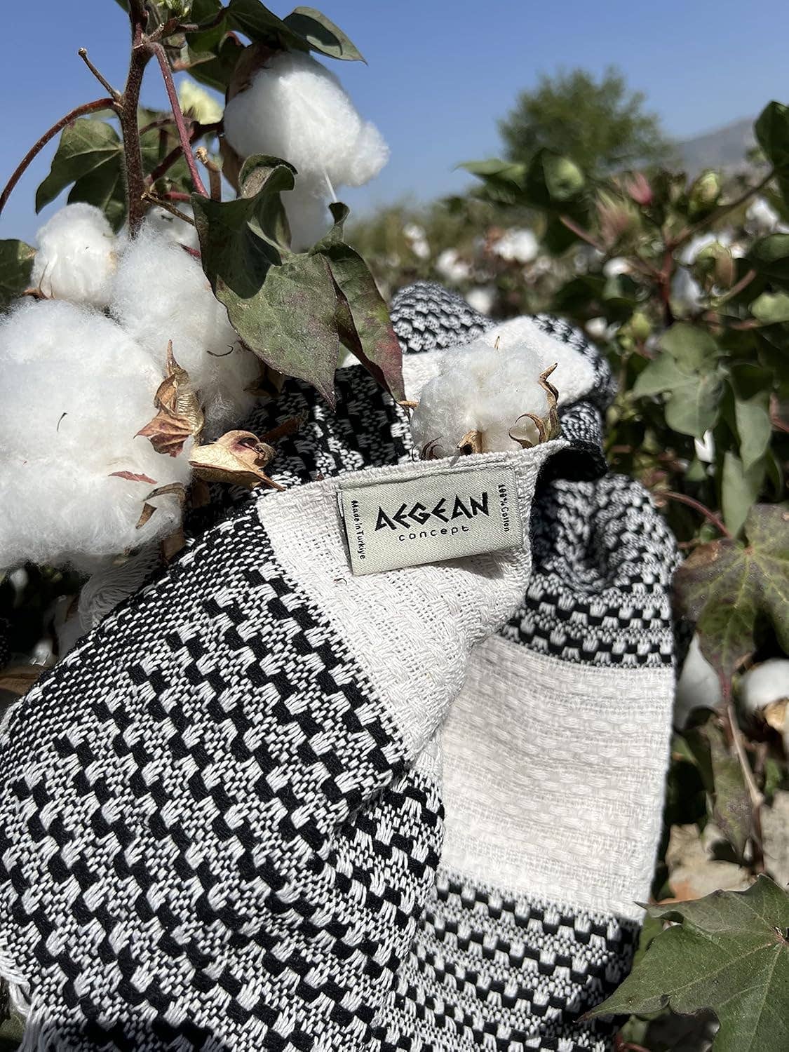 Queen Size: Turkish Cotton Blanket Queen Size 88"x90" - Lightweight, Cozy & Elegant for Year-Round Comfort