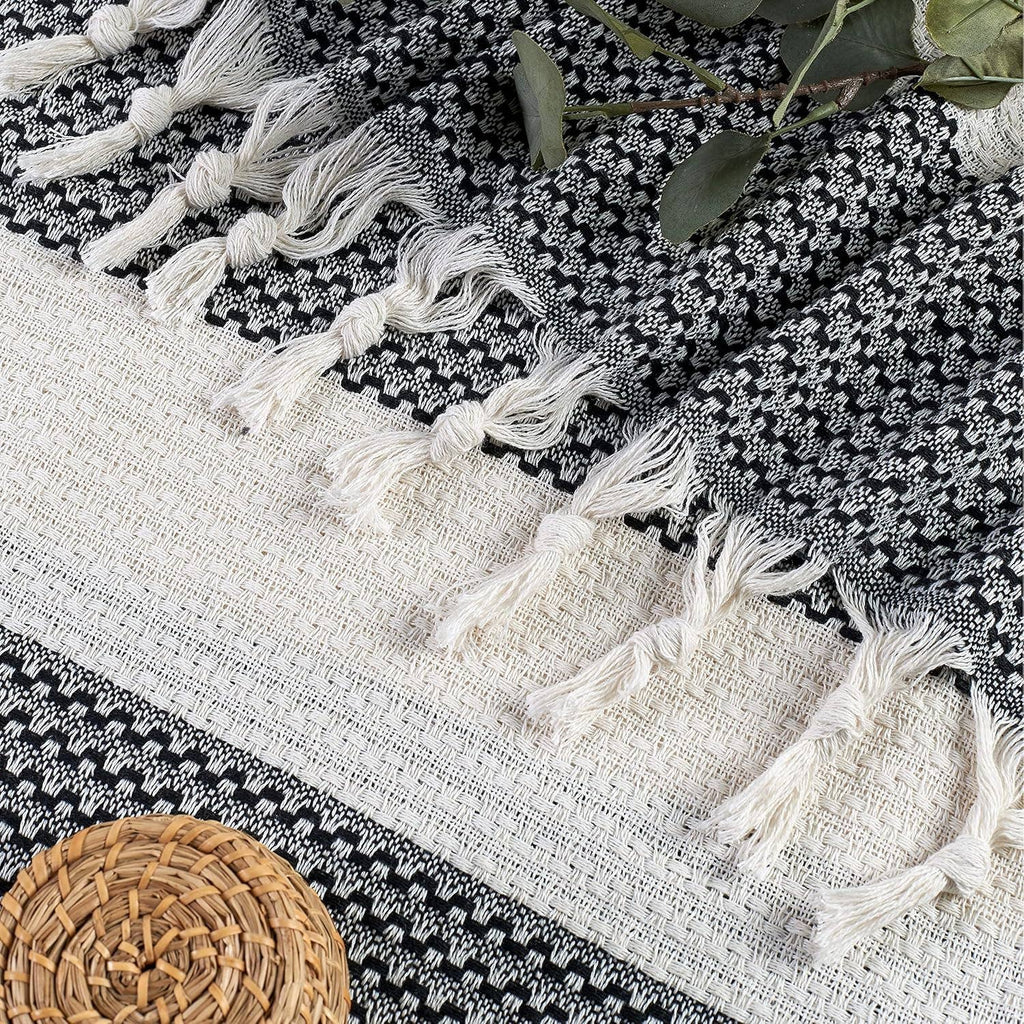 Queen Size: Turkish Cotton Blanket Queen Size 88"x90" - Lightweight, Cozy & Elegant for Year-Round Comfort