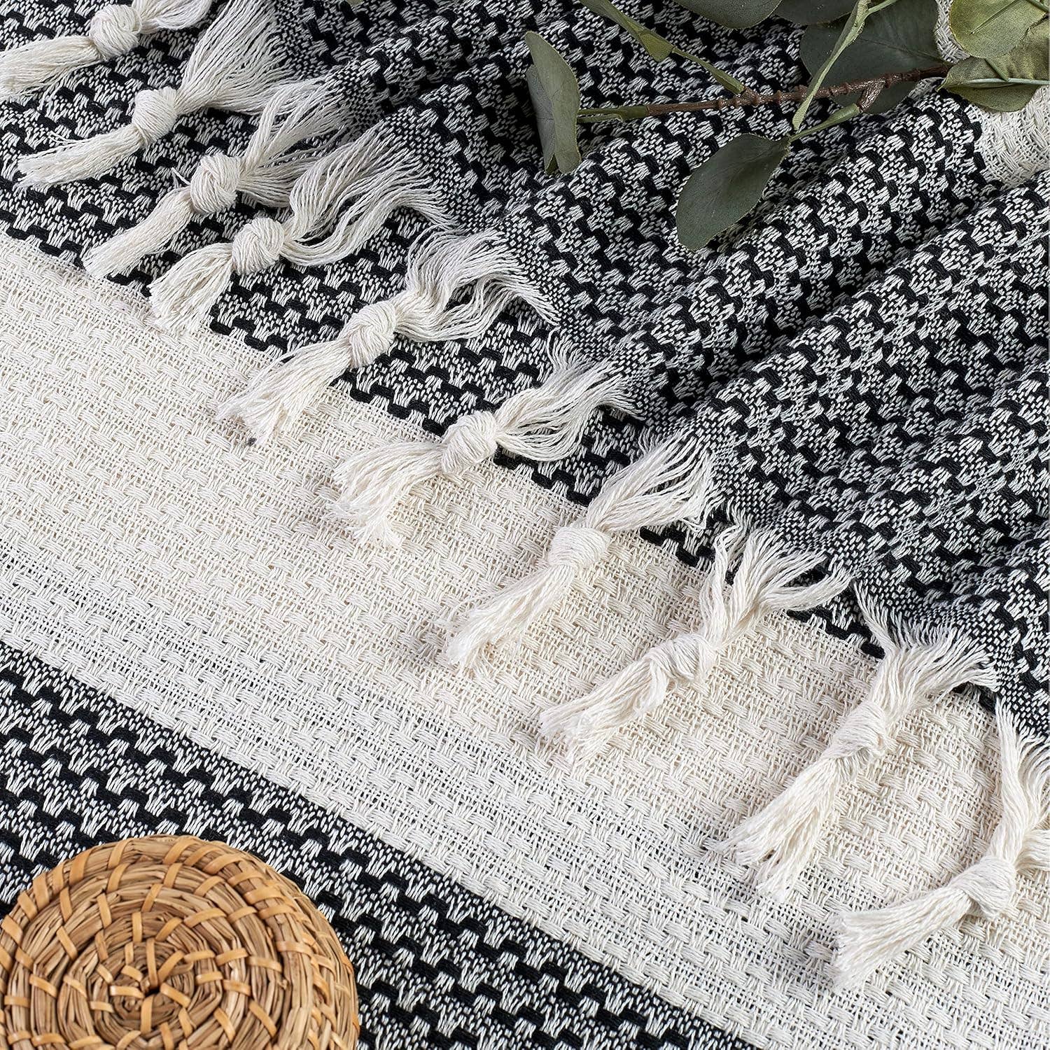 King Size: Premium Turkish Cotton Blanket Size 90"x102" - Ultra Soft, Breathable & All-Season Comfort